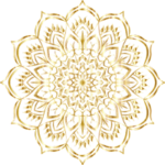 Einzigartige Unterstützung: Zu sehen ist ein goldenes Mandala